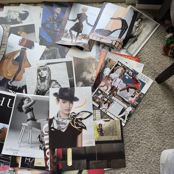 Mixed Media Vintage Magazine Print Ads Poster Wall Art Sexy Models Designer LOT - Picture 2 of 16